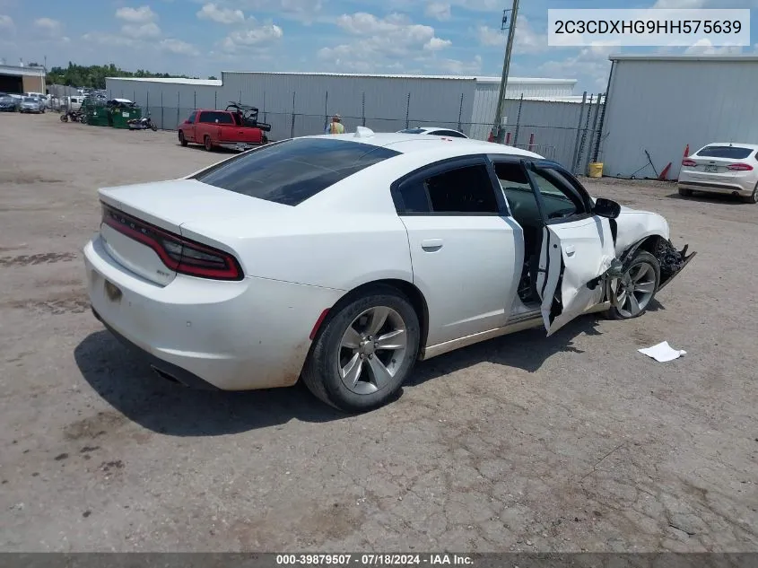 2C3CDXHG9HH575639 2017 Dodge Charger Sxt Rwd