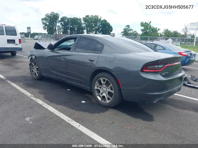 2C3CDXJG5HH505677 2017 Dodge Charger Sxt Awd