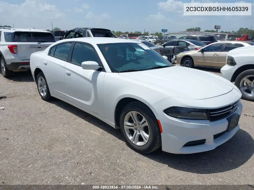 2017 Dodge Charger Se Rwd VIN: 2C3CDXBG5HH605339 Lot: 39923934