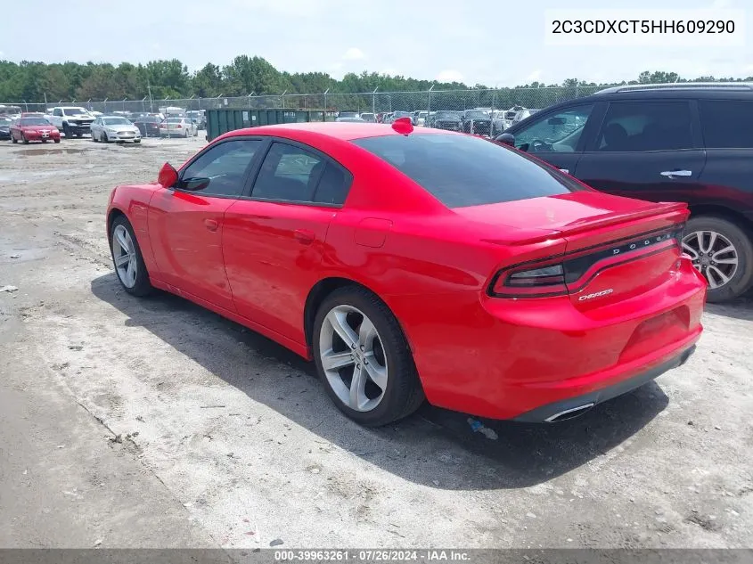 2017 Dodge Charger R/T Rwd VIN: 2C3CDXCT5HH609290 Lot: 39963261