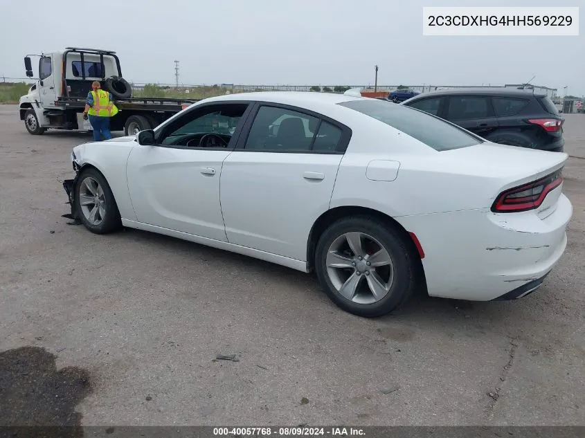 2017 Dodge Charger Sxt Rwd VIN: 2C3CDXHG4HH569229 Lot: 40057768