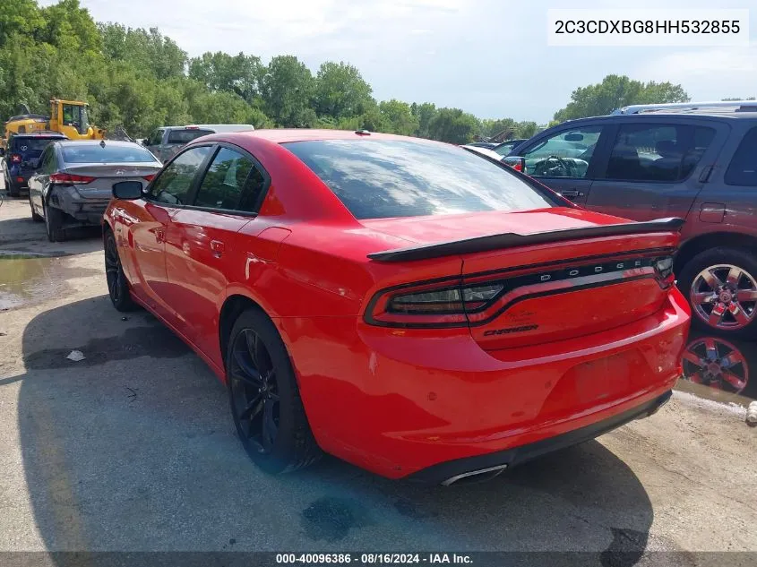 2017 Dodge Charger Se Rwd VIN: 2C3CDXBG8HH532855 Lot: 40096386