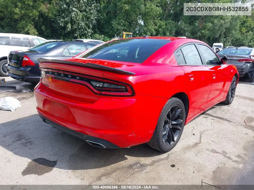 2017 Dodge Charger Se Rwd VIN: 2C3CDXBG8HH532855 Lot: 40096386