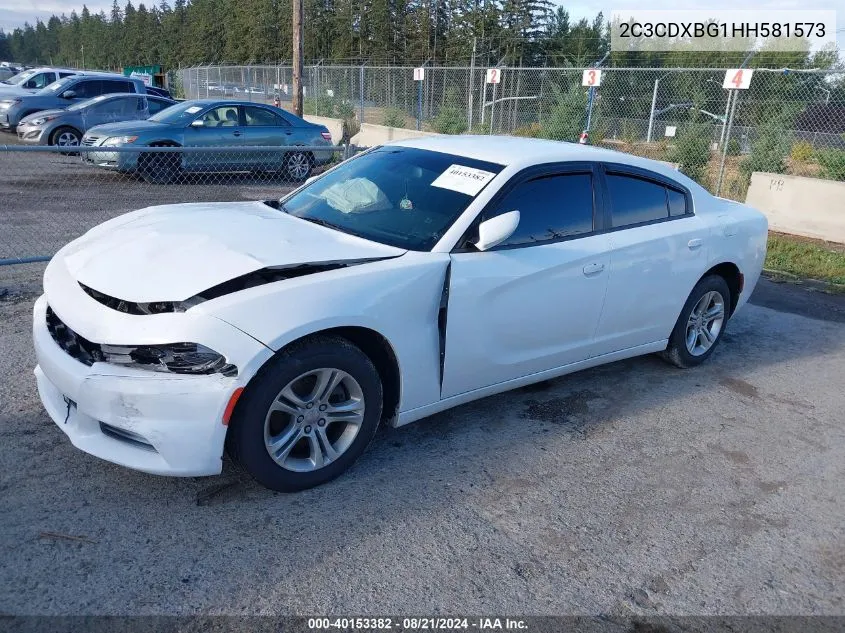 2017 Dodge Charger Se VIN: 2C3CDXBG1HH581573 Lot: 40153382