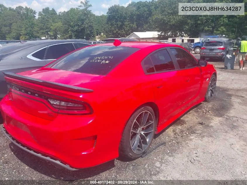 2C3CDXGJ8HH634287 2017 Dodge Charger R/T Scat Pack Rwd