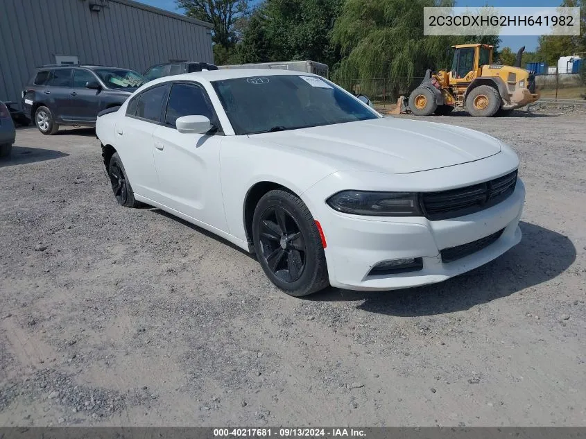 2017 Dodge Charger Sxt Rwd VIN: 2C3CDXHG2HH641982 Lot: 40217681