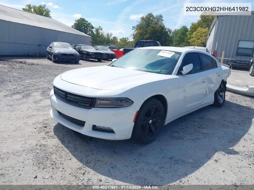 2017 Dodge Charger Sxt Rwd VIN: 2C3CDXHG2HH641982 Lot: 40217681