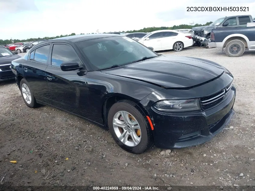 2017 Dodge Charger Se Rwd VIN: 2C3CDXBGXHH503521 Lot: 40224959