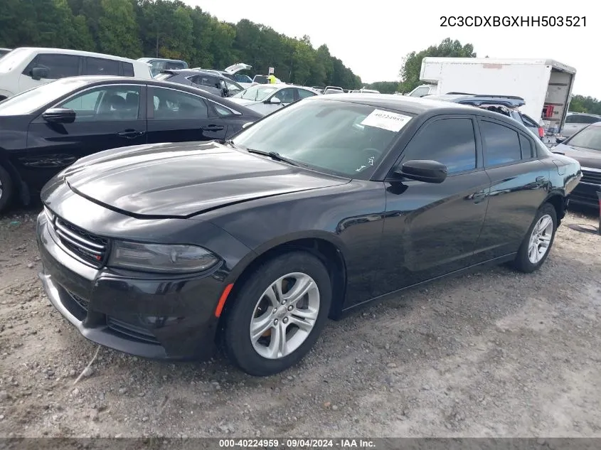 2017 Dodge Charger Se Rwd VIN: 2C3CDXBGXHH503521 Lot: 40224959