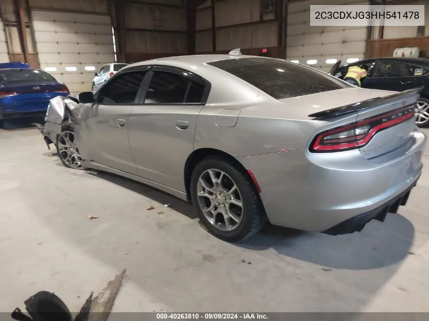 2C3CDXJG3HH541478 2017 Dodge Charger Sxt Awd