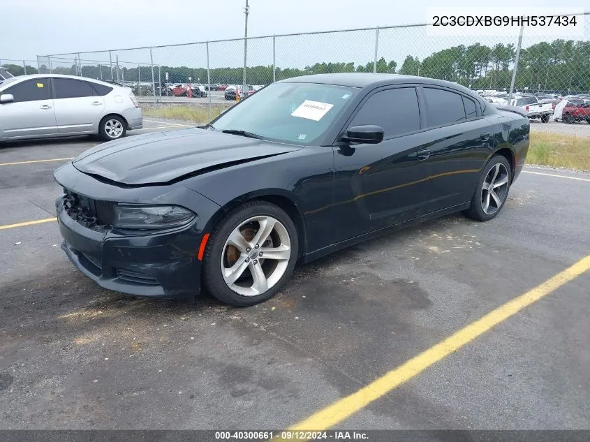 2017 Dodge Charger Se VIN: 2C3CDXBG9HH537434 Lot: 40300661