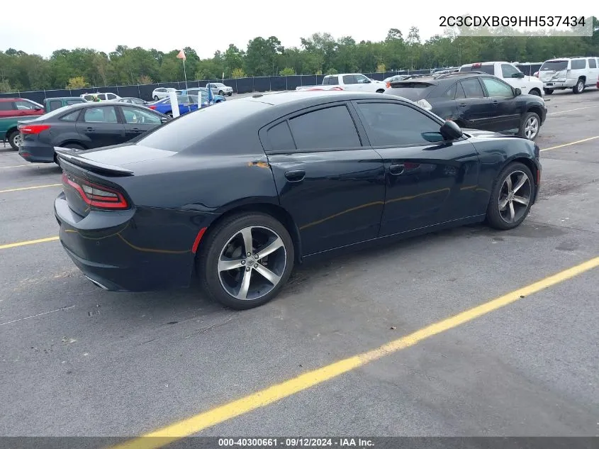 2017 Dodge Charger Se VIN: 2C3CDXBG9HH537434 Lot: 40300661