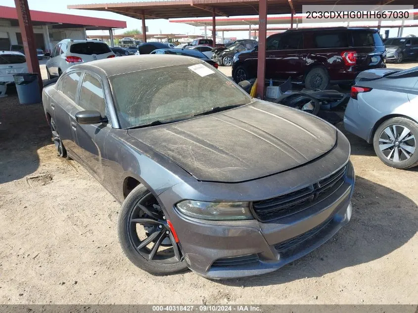 2017 Dodge Charger Sxt Rwd VIN: 2C3CDXHG0HH667030 Lot: 40318427