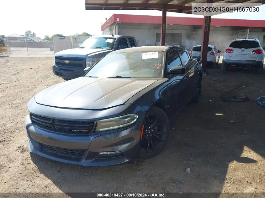 2C3CDXHG0HH667030 2017 Dodge Charger Sxt Rwd