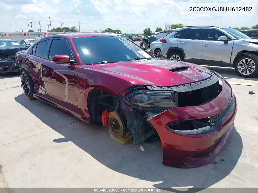 2017 Dodge Charger R/T Scat Pack VIN: 2C3CDXGJ8HH652482 Lot: 40323530