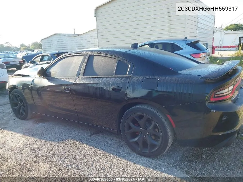 2C3CDXHG6HH559317 2017 Dodge Charger Sxt