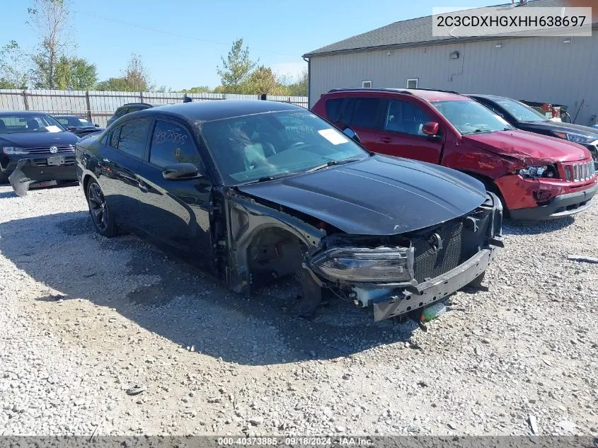 2017 Dodge Charger Sxt Rwd VIN: 2C3CDXHGXHH638697 Lot: 40373885