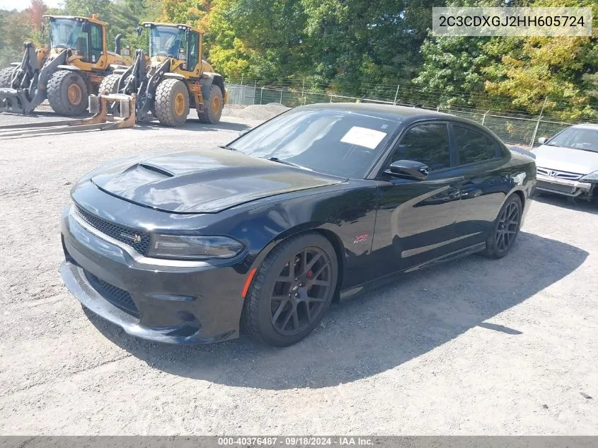 2017 Dodge Charger R/T Scat Pack VIN: 2C3CDXGJ2HH605724 Lot: 40376487