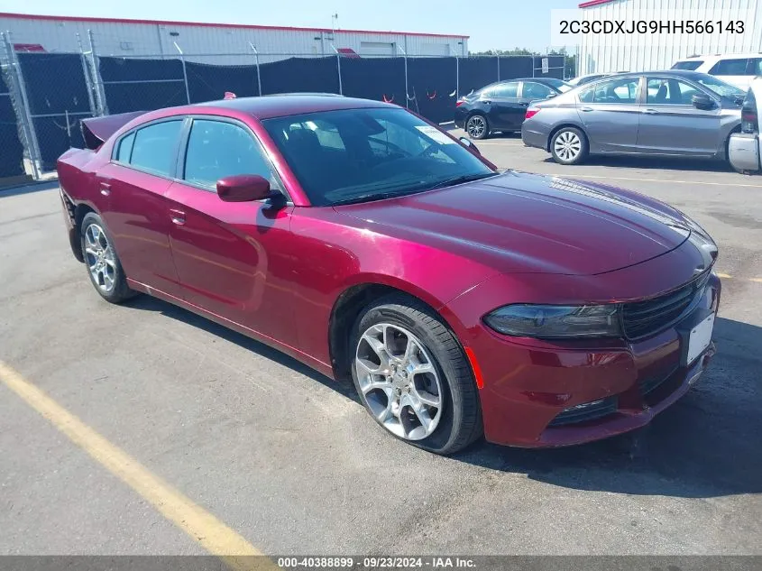 2017 Dodge Charger Sxt VIN: 2C3CDXJG9HH566143 Lot: 40388899