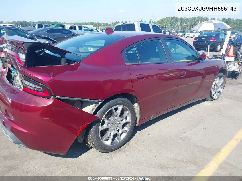 2C3CDXJG9HH566143 2017 Dodge Charger Sxt