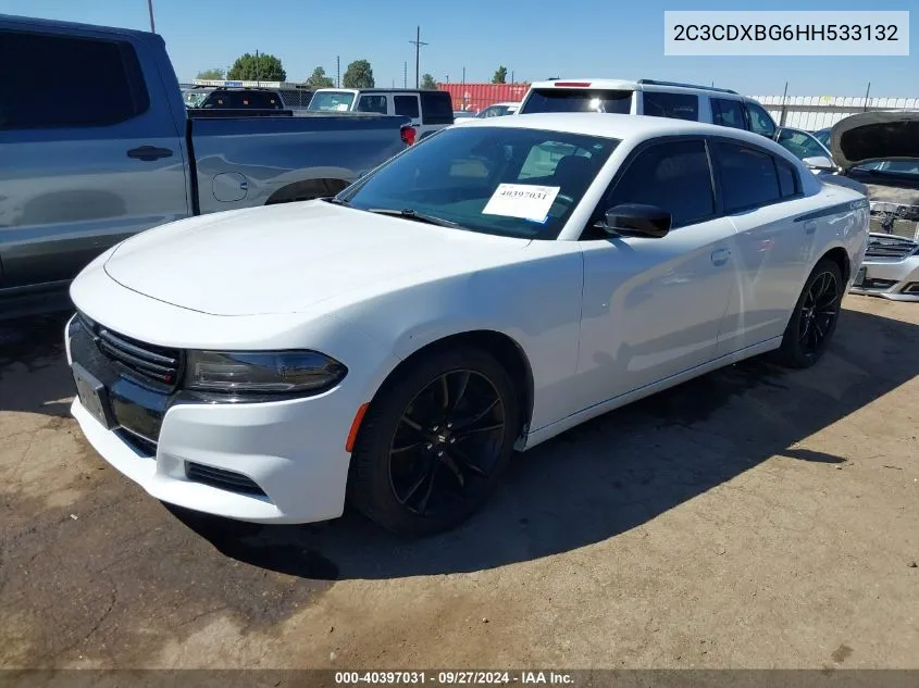 2017 Dodge Charger Se Rwd VIN: 2C3CDXBG6HH533132 Lot: 40397031