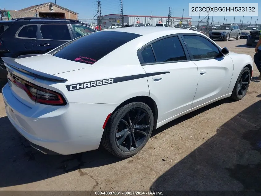 2C3CDXBG6HH533132 2017 Dodge Charger Se Rwd