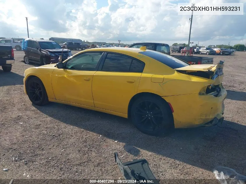 2C3CDXHG1HH593231 2017 Dodge Charger Sxt