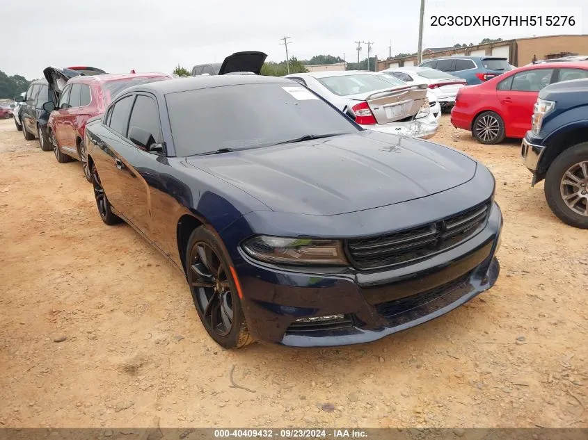 2017 Dodge Charger Sxt Rwd VIN: 2C3CDXHG7HH515276 Lot: 40409432