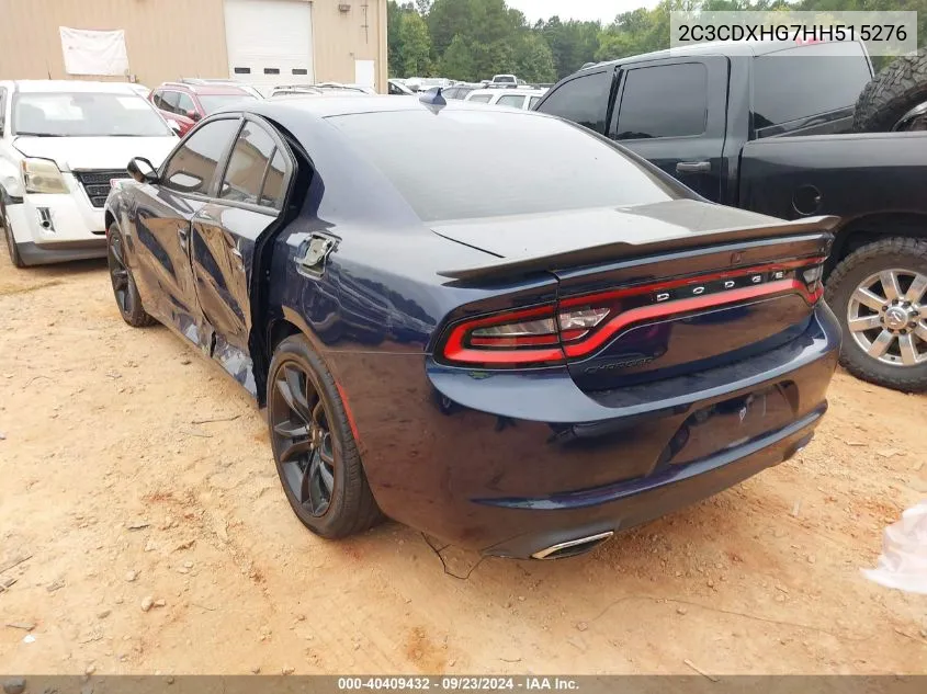 2017 Dodge Charger Sxt Rwd VIN: 2C3CDXHG7HH515276 Lot: 40409432