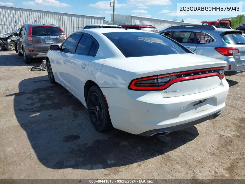 2C3CDXBG0HH575943 2017 Dodge Charger Se Rwd