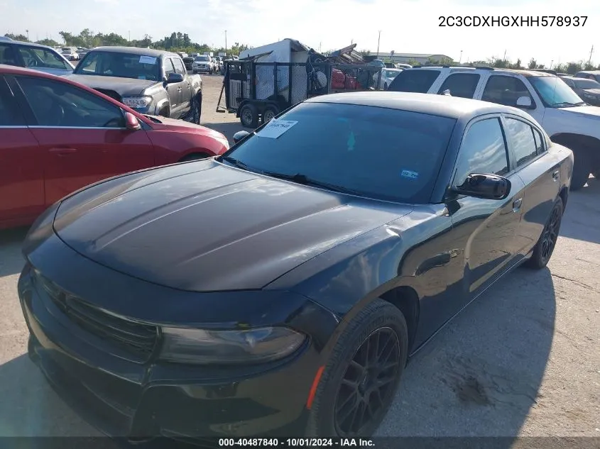 2C3CDXHGXHH578937 2017 Dodge Charger Sxt