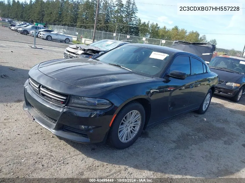 2017 Dodge Charger Se Rwd VIN: 2C3CDXBG7HH557228 Lot: 40499449