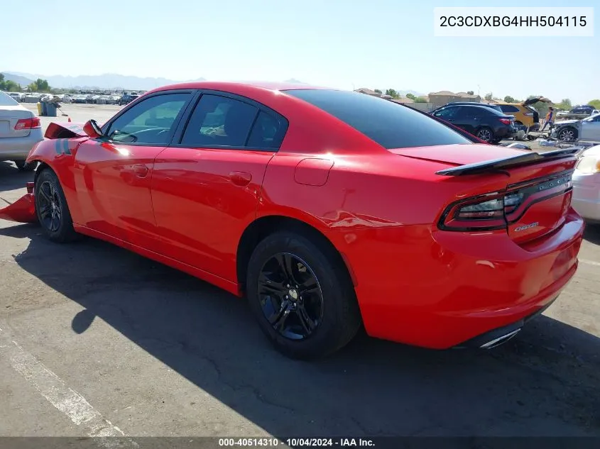 2017 Dodge Charger Se Rwd VIN: 2C3CDXBG4HH504115 Lot: 40514310