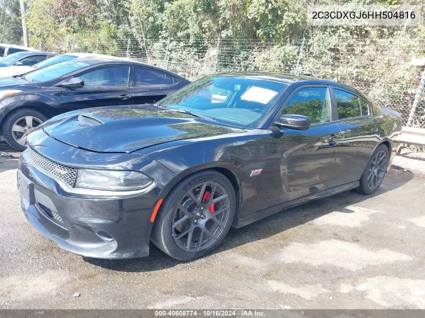 2017 Dodge Charger R/T Scat Pack Rwd VIN: 2C3CDXGJ6HH504816 Lot: 40608774