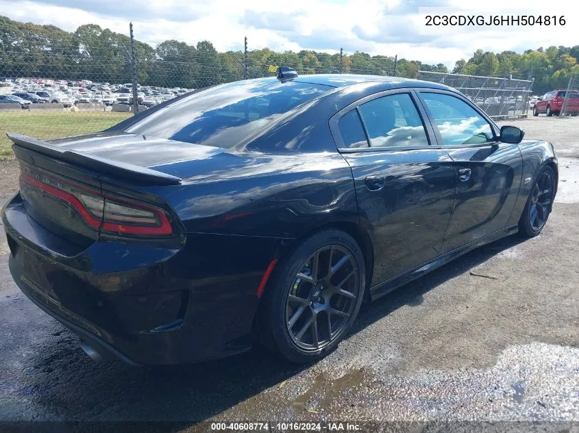 2017 Dodge Charger R/T Scat Pack Rwd VIN: 2C3CDXGJ6HH504816 Lot: 40608774