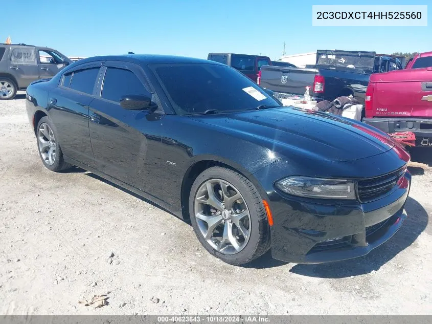 2017 Dodge Charger R/T Rwd VIN: 2C3CDXCT4HH525560 Lot: 40623643