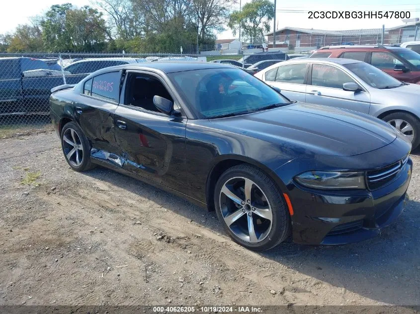 2017 Dodge Charger Se Rwd VIN: 2C3CDXBG3HH547800 Lot: 40626205