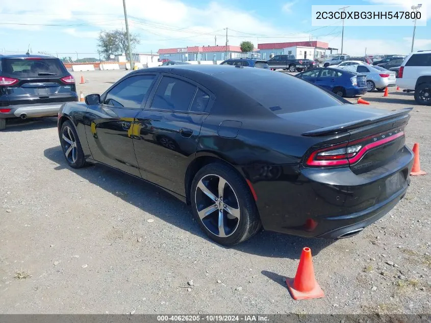 2C3CDXBG3HH547800 2017 Dodge Charger Se Rwd