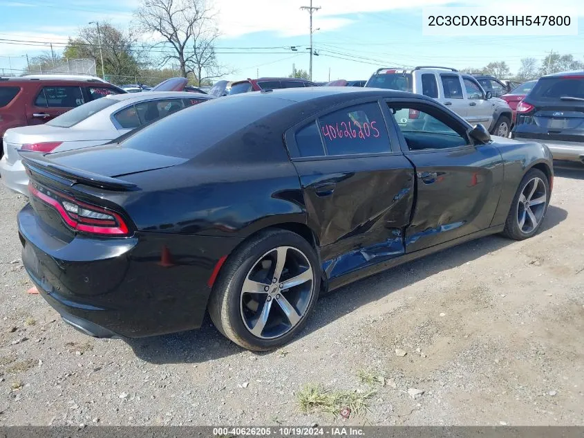 2C3CDXBG3HH547800 2017 Dodge Charger Se Rwd