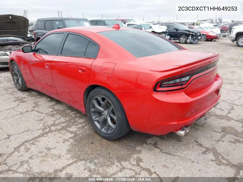 2017 Dodge Charger R/T Rwd VIN: 2C3CDXCT1HH649253 Lot: 40635638