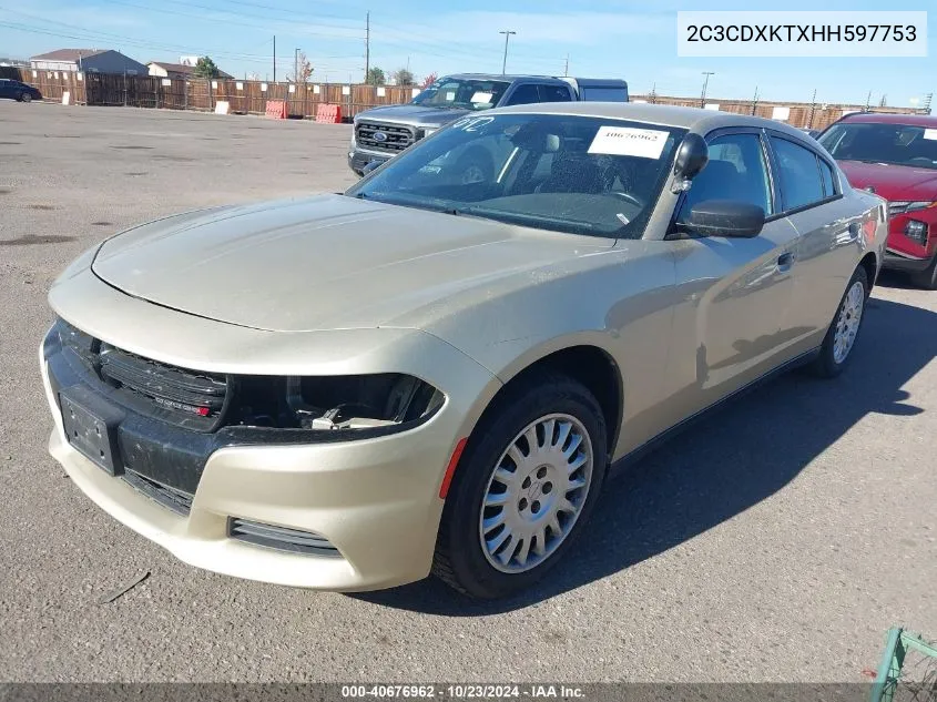 2017 Dodge Charger Police Awd VIN: 2C3CDXKTXHH597753 Lot: 40676962