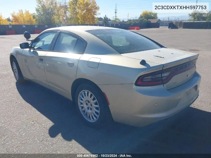 2017 Dodge Charger Police Awd VIN: 2C3CDXKTXHH597753 Lot: 40676962