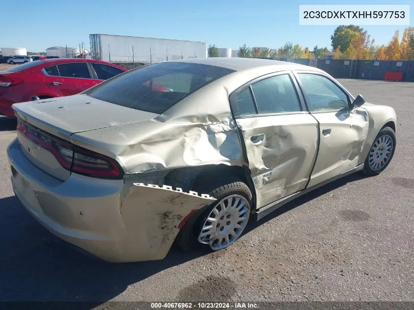 2017 Dodge Charger Police Awd VIN: 2C3CDXKTXHH597753 Lot: 40676962