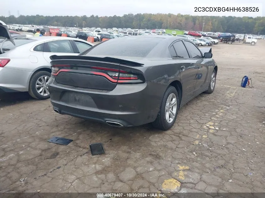 2017 Dodge Charger Se Rwd VIN: 2C3CDXBG4HH638526 Lot: 40679407