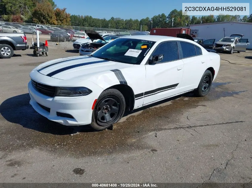 2017 Dodge Charger Police Rwd VIN: 2C3CDXAG4HH529081 Lot: 40681408