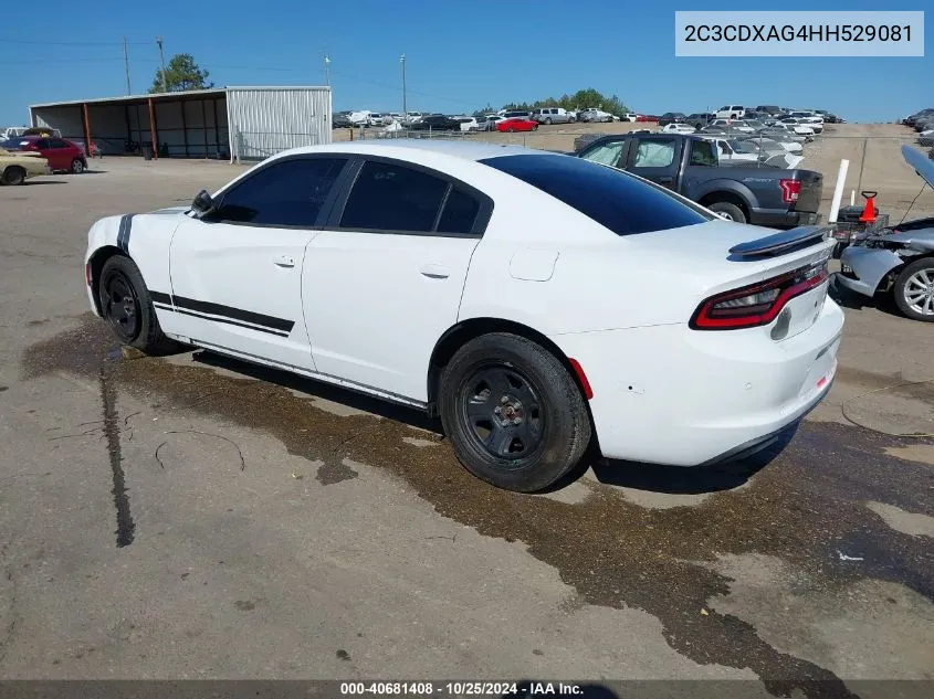 2017 Dodge Charger Police Rwd VIN: 2C3CDXAG4HH529081 Lot: 40681408