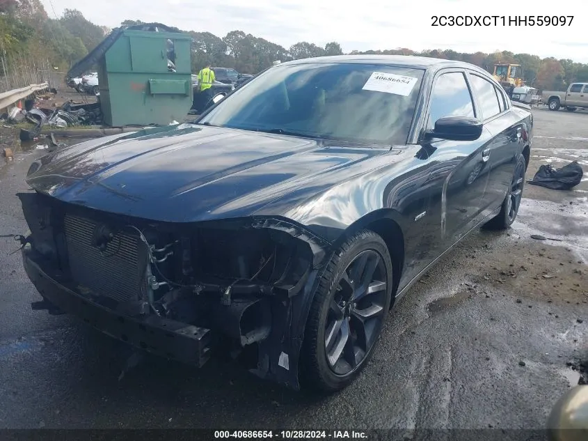 2017 Dodge Charger R/T Rwd VIN: 2C3CDXCT1HH559097 Lot: 40686654