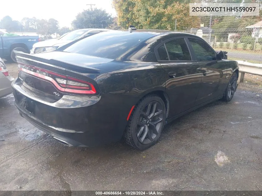 2017 Dodge Charger R/T Rwd VIN: 2C3CDXCT1HH559097 Lot: 40686654