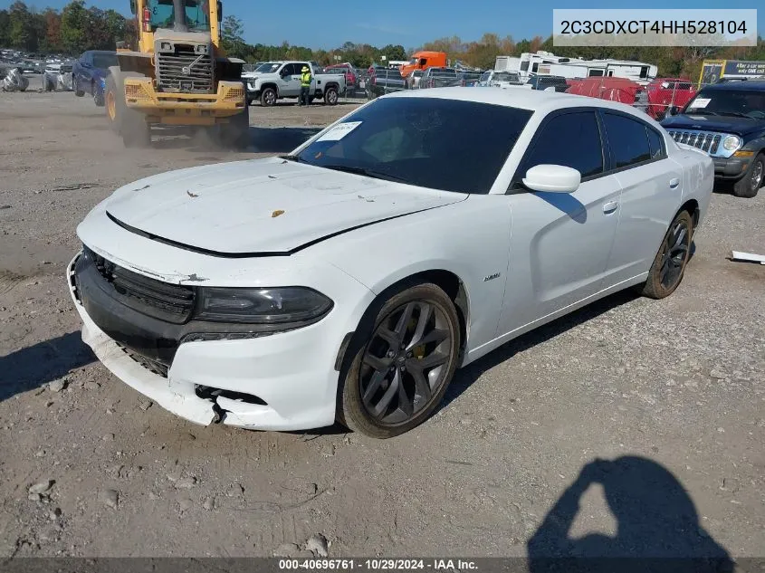 2C3CDXCT4HH528104 2017 Dodge Charger R/T Rwd