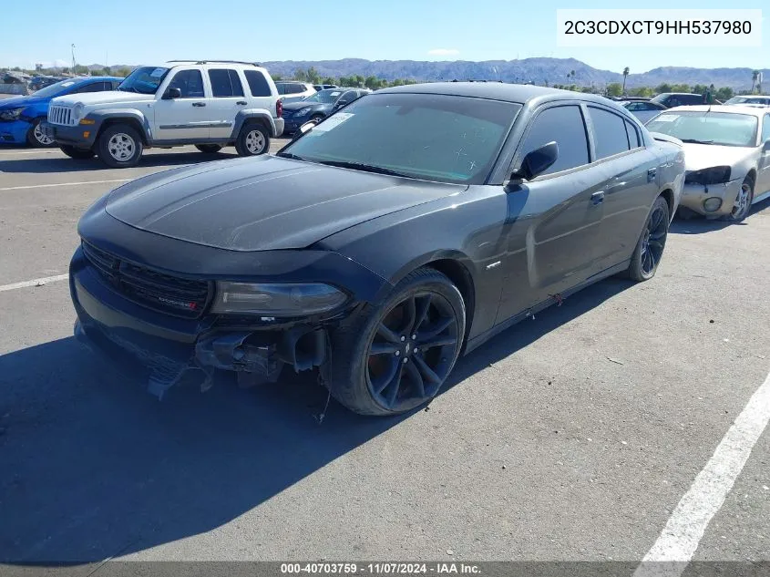 2017 Dodge Charger R/T Rwd VIN: 2C3CDXCT9HH537980 Lot: 40703759